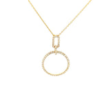 pendant diamond circle and diamond bail 18" - Gaines Jewelers