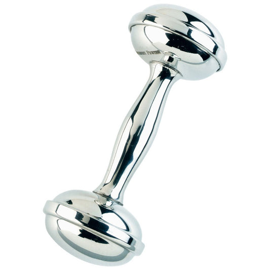Pewter Dumbell Rattle - Gaines Jewelers