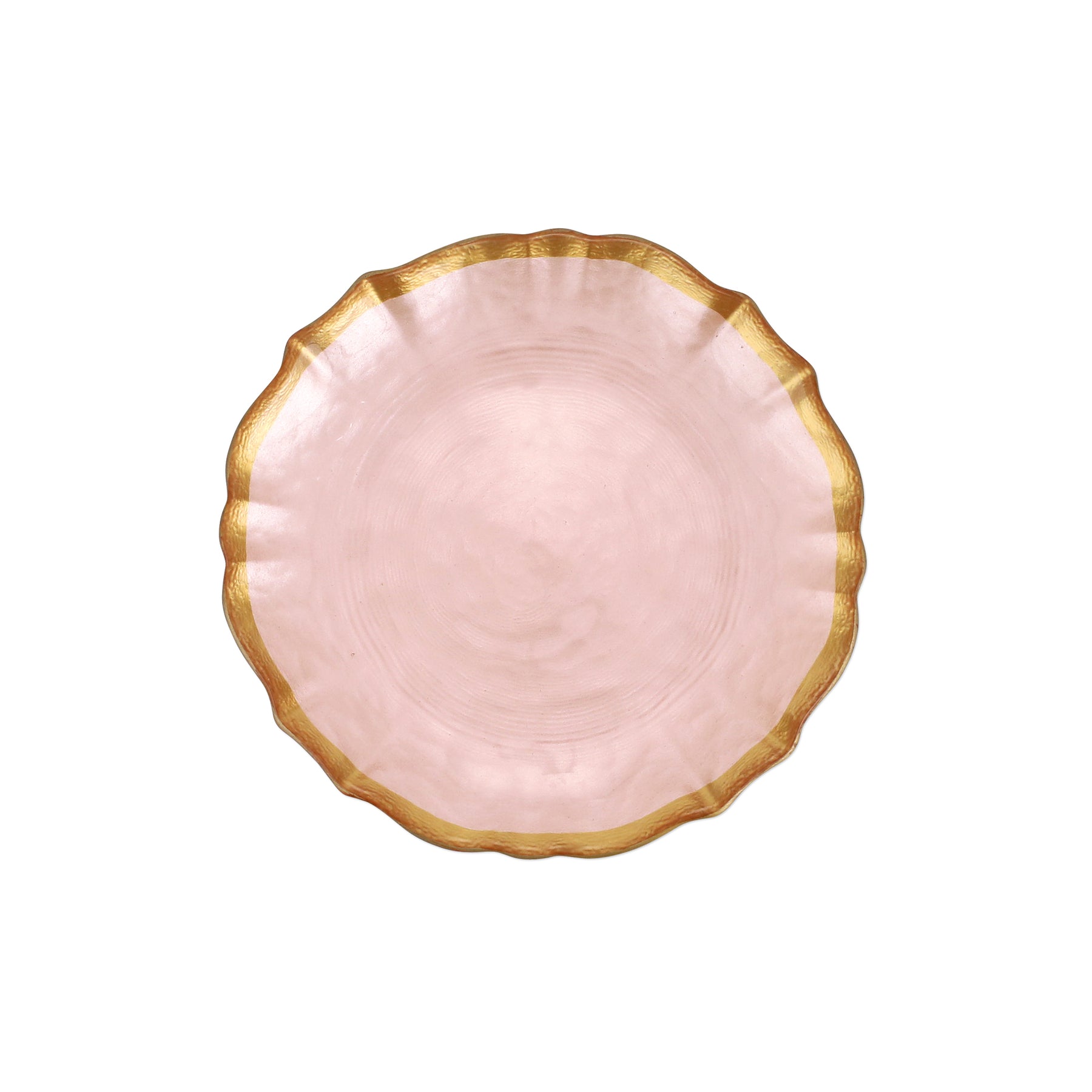 Pink Cocktail Plate Baroque Glass - Vietri - Gaines Jewelers