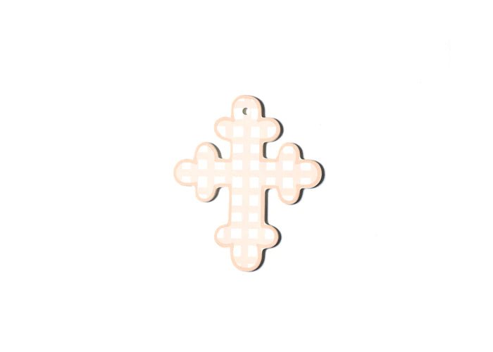 Pink Gingham 10" Cross - Gaines Jewelers