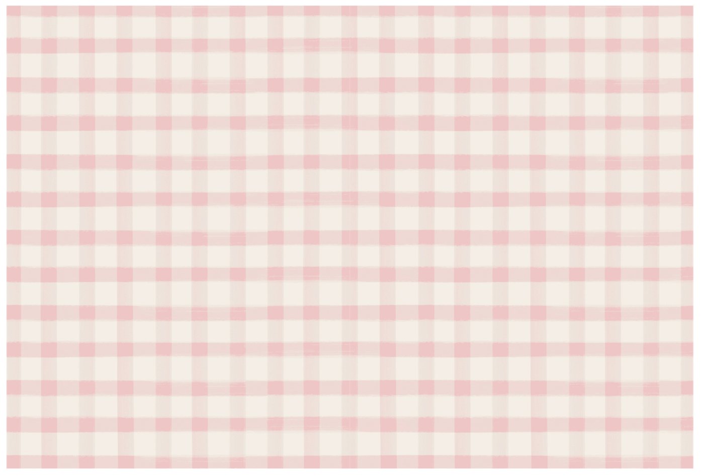 Pink Painted Check Placemat Hester and Cook - Gaines Jewelers