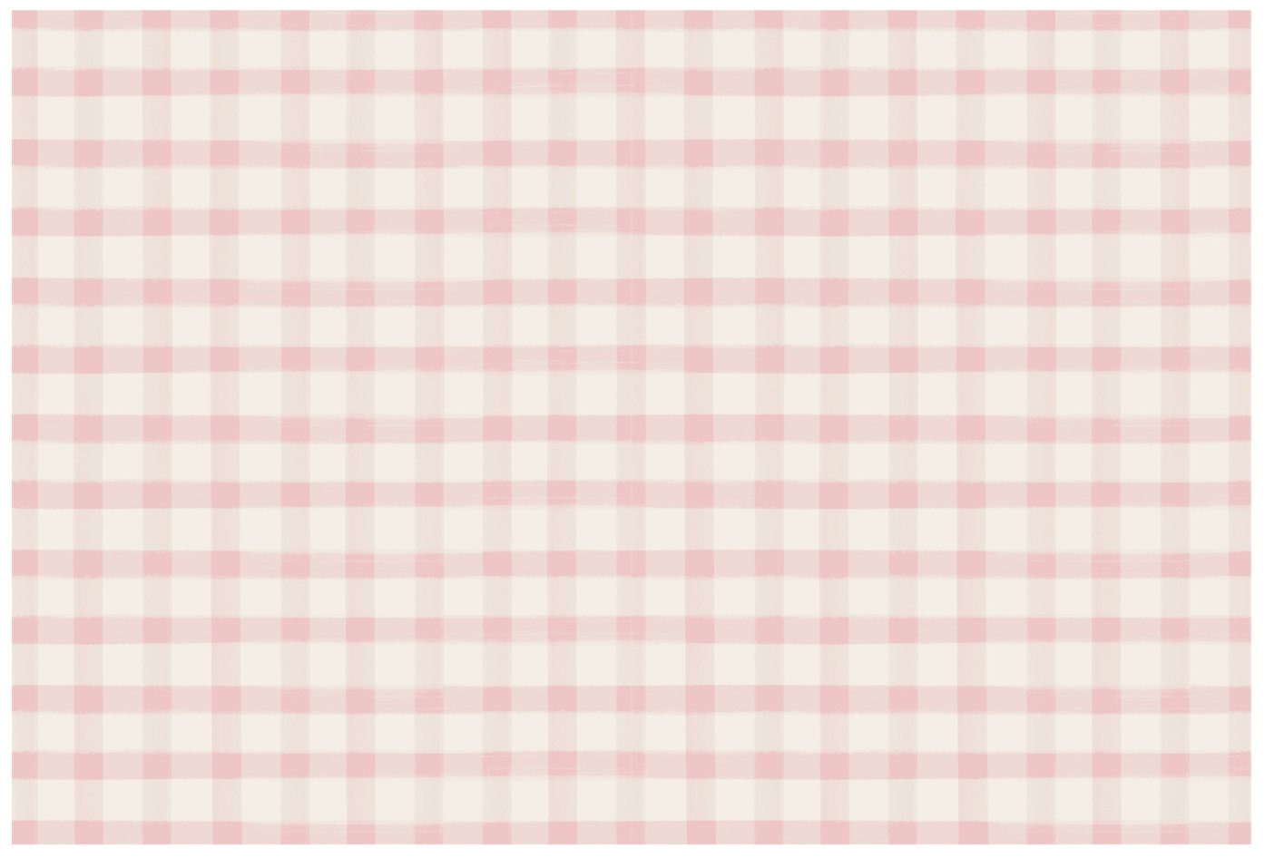 Pink Painted Check Placemat Hester and Cook - Gaines Jewelers
