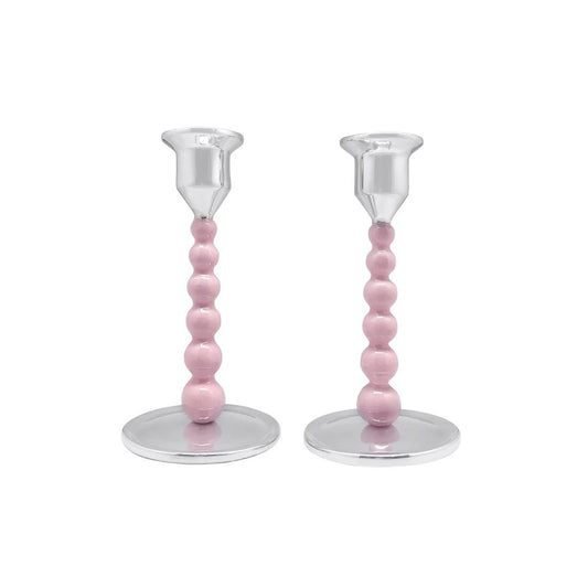 Pink Pearled Candle Holder Set - Gaines Jewelers