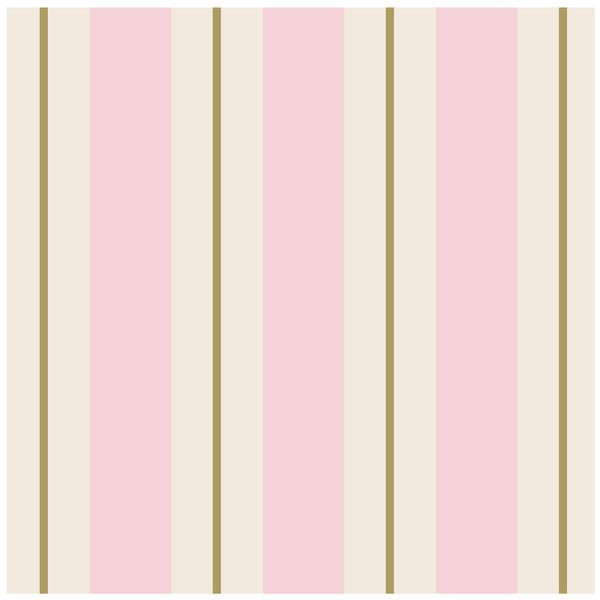 Pink&Gold Awning Stripe Cocktail Napkin S/20 - Gaines Jewelers