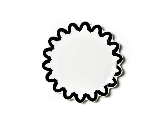 Platter Black Arabesque Trim Scallop Edge - Gaines Jewelers