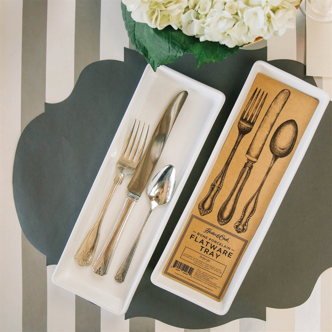 Porcelain Flatware Tray - Gaines Jewelers