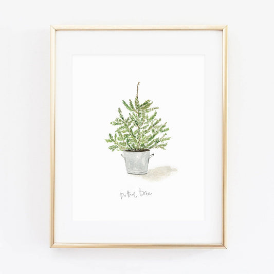 Potted Tree Art Print - Gaines Jewelers