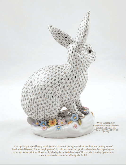Rabbit with Applied Flowers Reserve Collection, 2024 - Gaines Jewelers