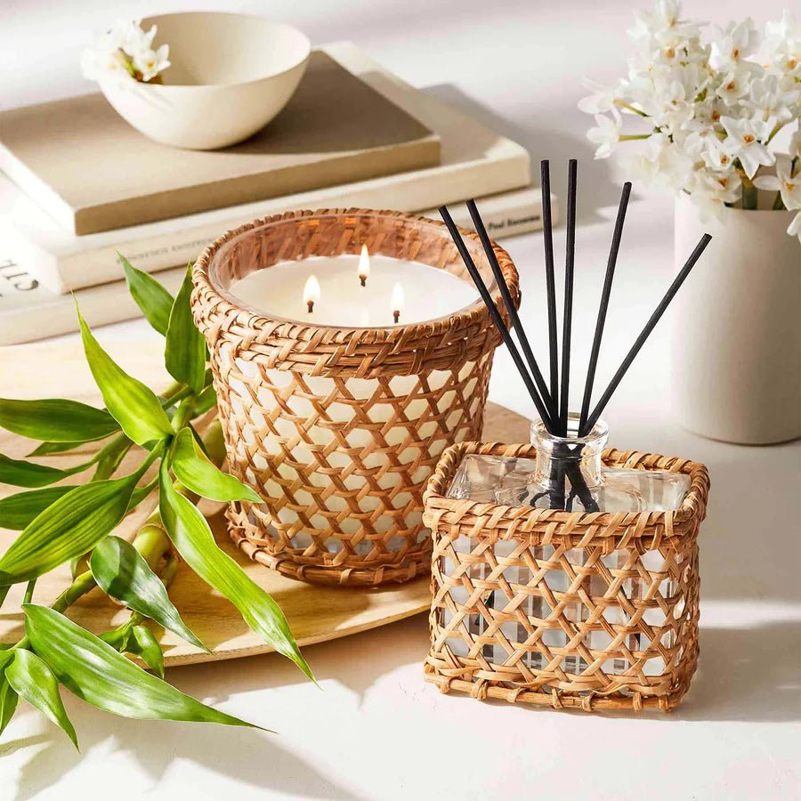 Rattan Bamboo 3-Wick Candle - Gaines Jewelers