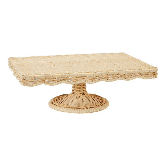 Rattan Serving Stand Rectangle - Gaines Jewelers