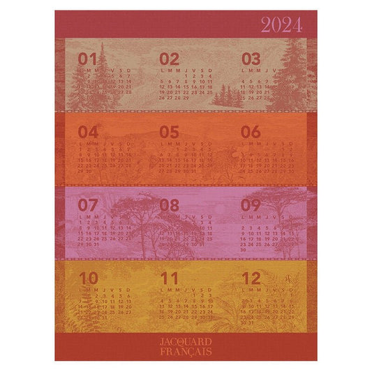 Red Calendrier 2024 Red Tea Towel - Gaines Jewelers