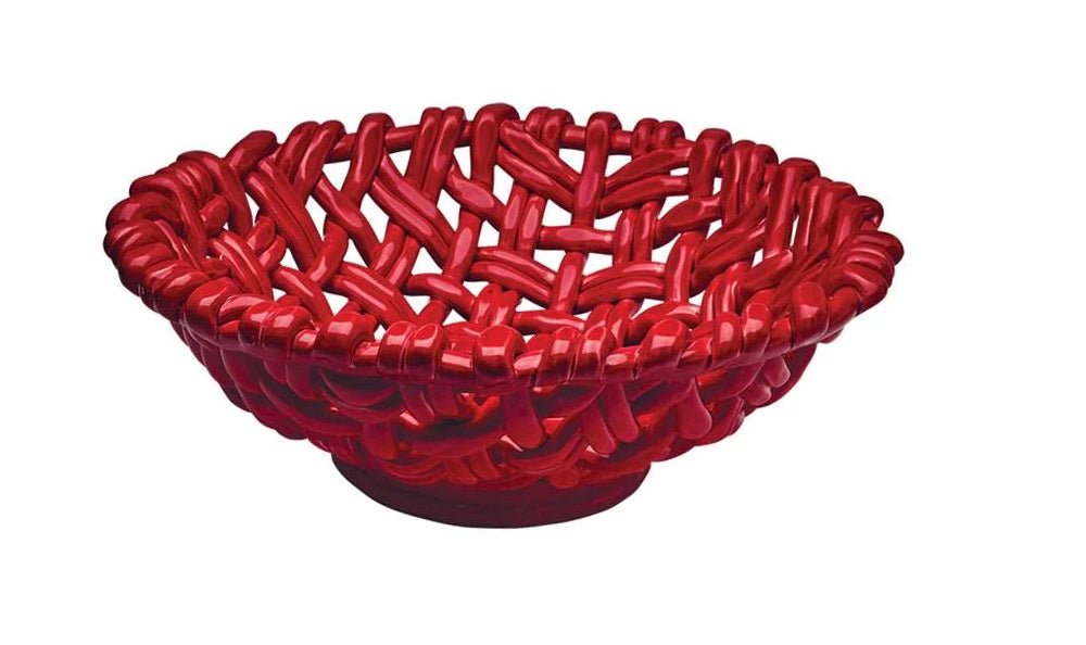 Red Round Basket - Gaines Jewelers