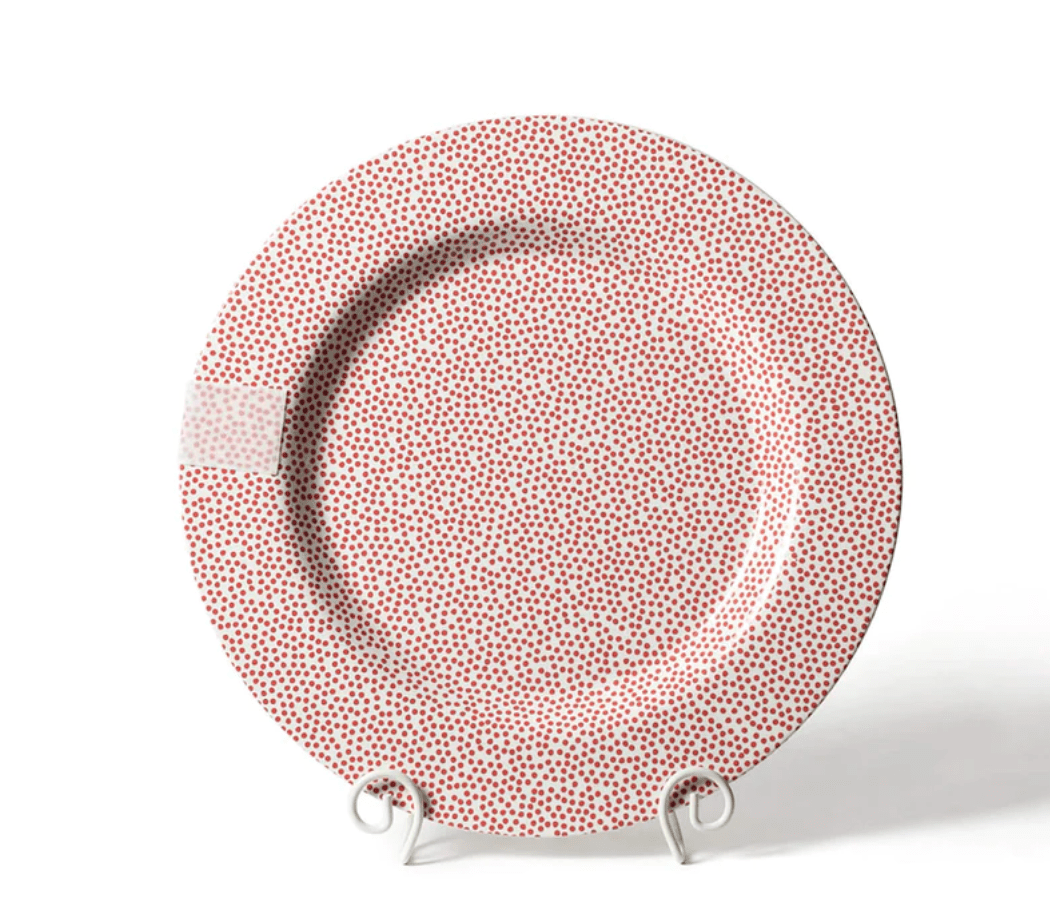 Red Small Dot Big Entertaining Round Platter - Gaines Jewelers