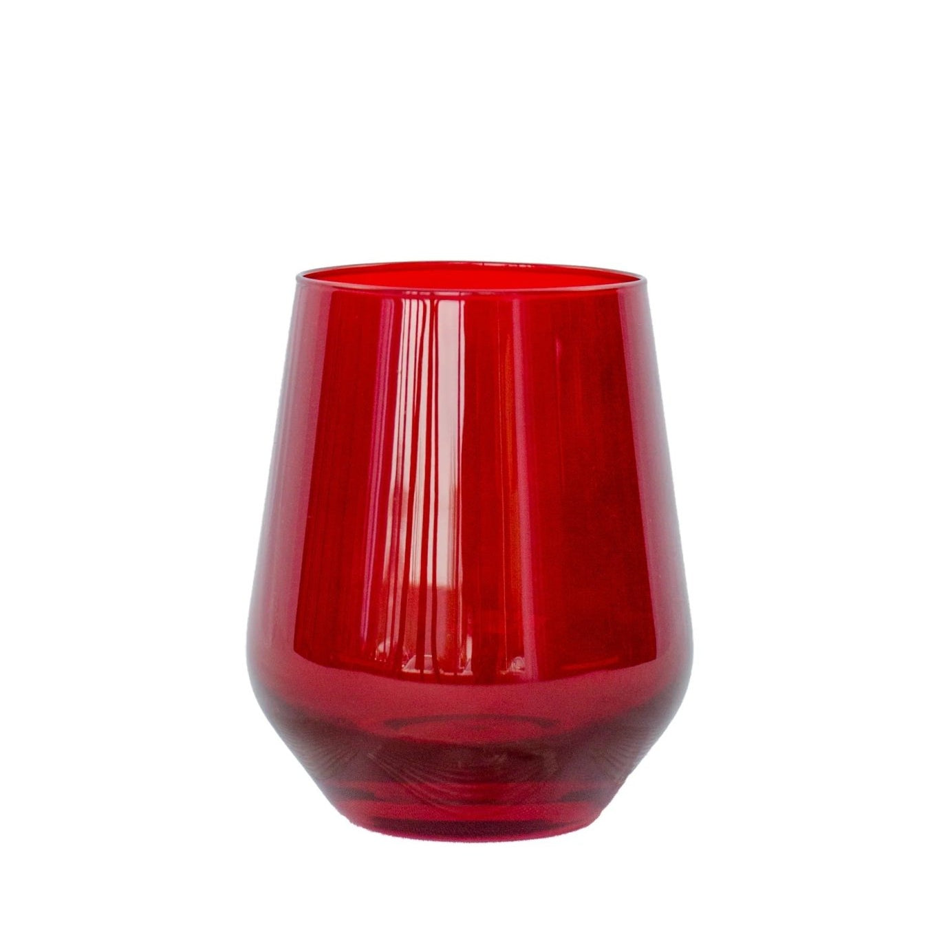 Red Stemless Wine - Estelle Colored Glass - Gaines Jewelers