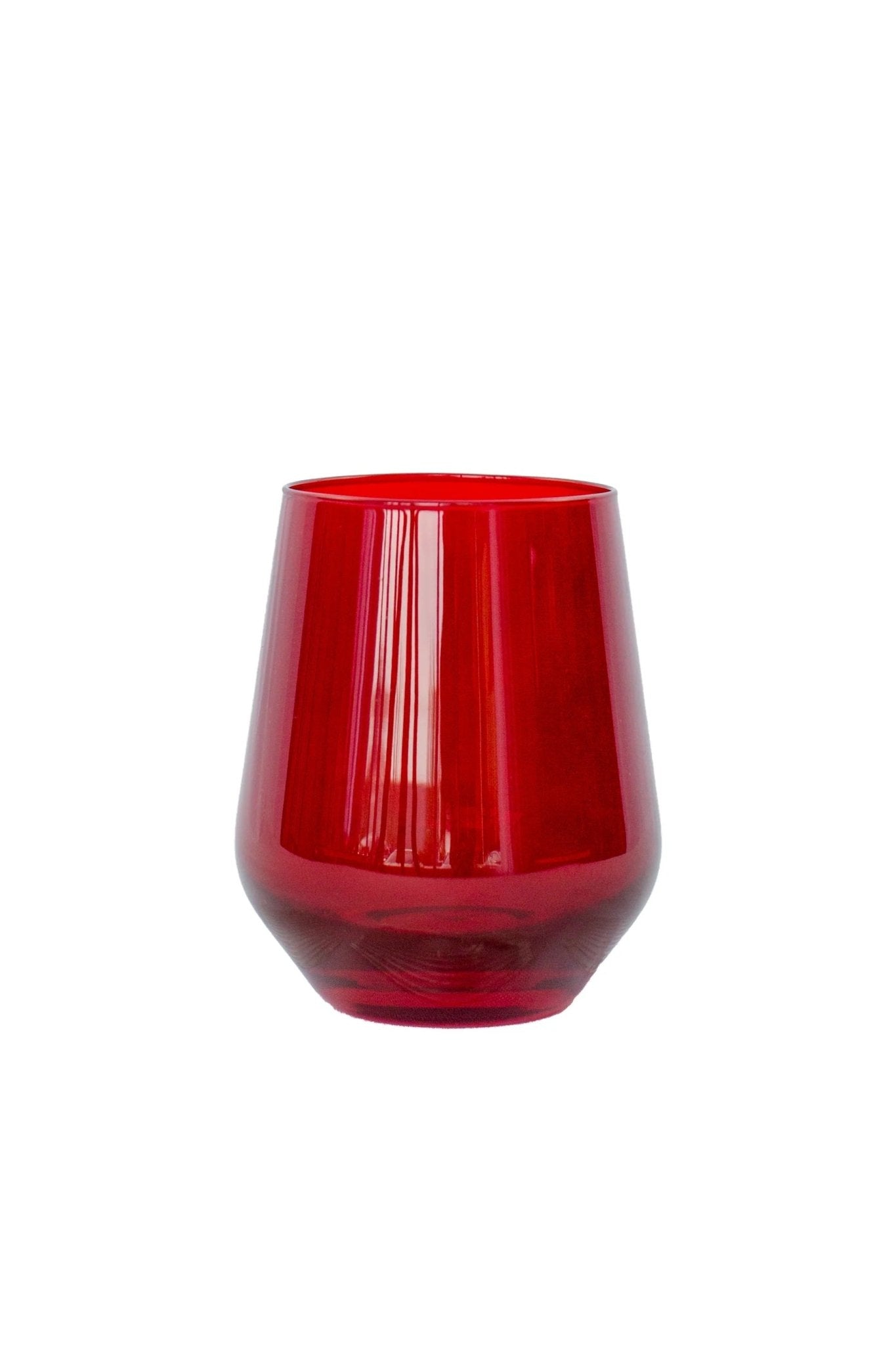 Red Stemless Wine - Estelle Colored Glass - Gaines Jewelers