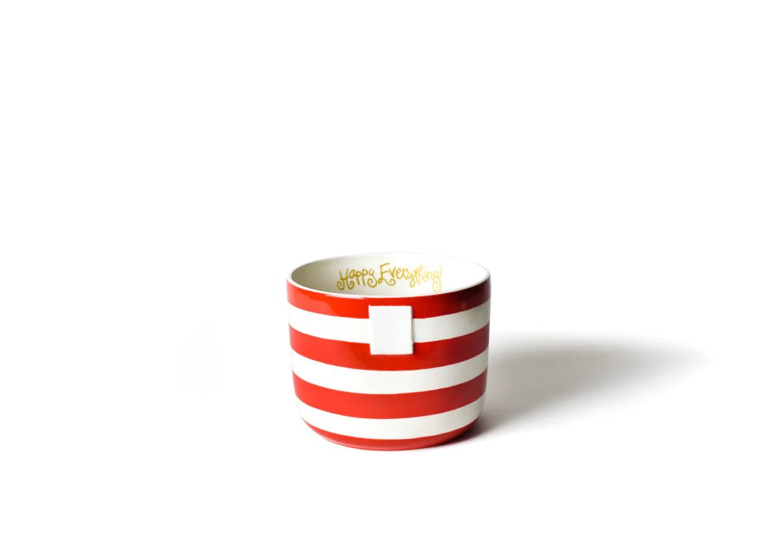 Red Stripe Mini Happy Everything! Bowl - Gaines Jewelers