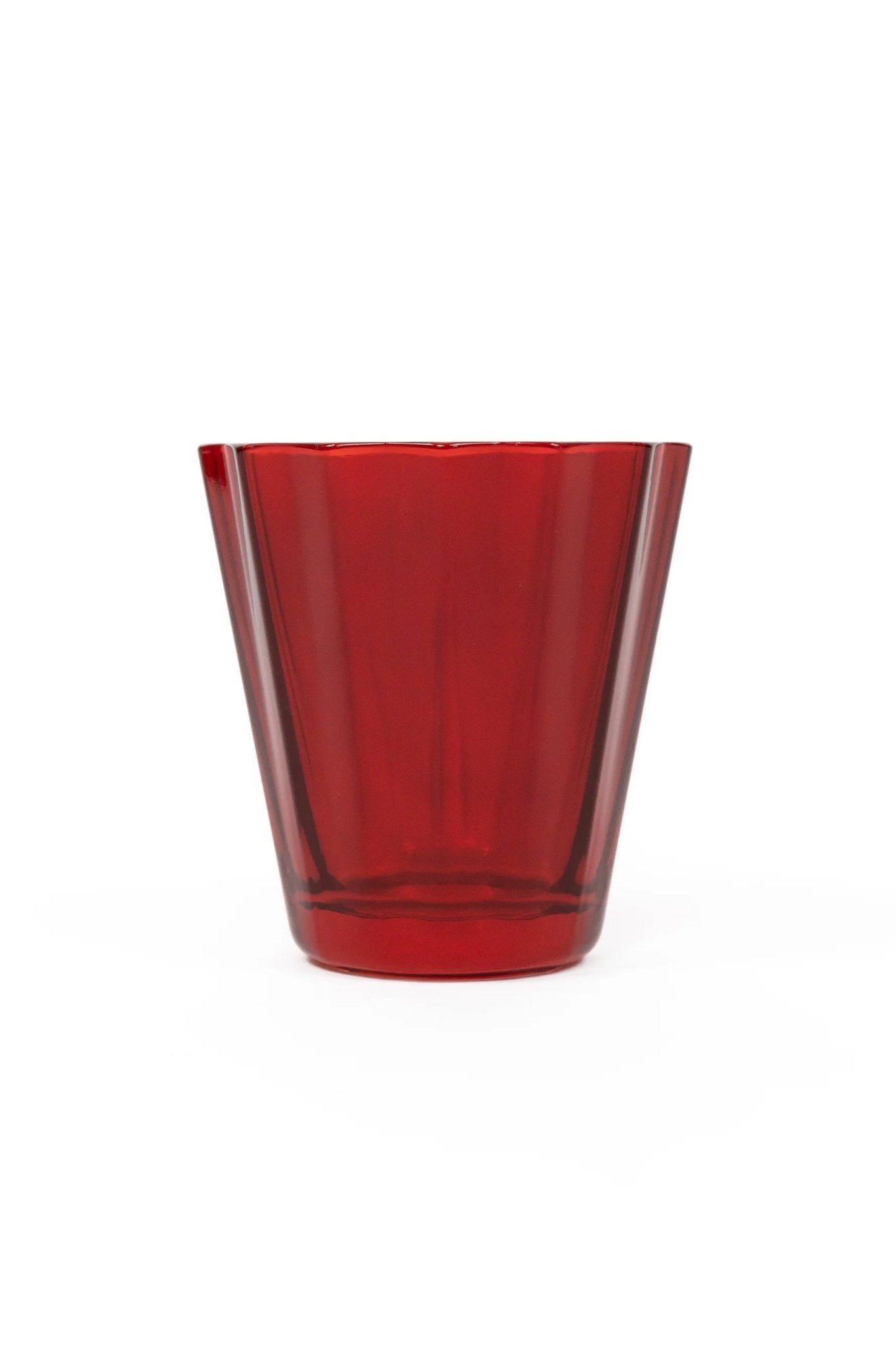Red Sunday Low Ball - Estelle Colored Glass - Gaines Jewelers