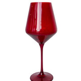 Red Wine Stemware - Estelle Colored Glass - Gaines Jewelers