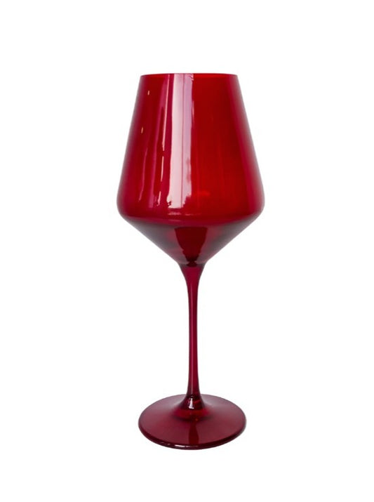 Red Wine Stemware - Estelle Colored Glass - Gaines Jewelers