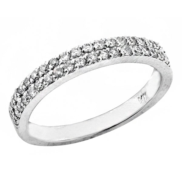 Ring- 14K White gold Diamond Anniversary Ring - Gaines Jewelers