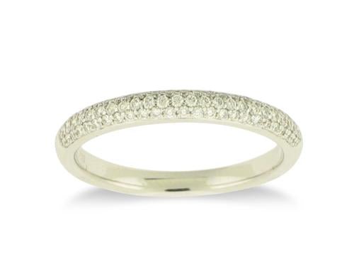 Ring- 14K White Gold Diamond Pave' Ring - Gaines Jewelers
