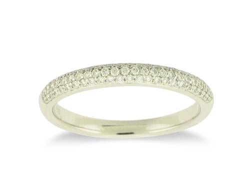 Ring- 14K White Gold Diamond Pave' Ring - Gaines Jewelers