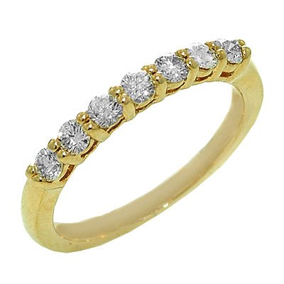 Ring- 14K White or Yellow Gold Diamond Anniversary Ring - Gaines Jewelers