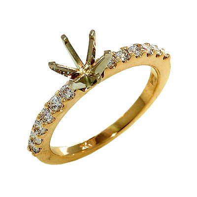 Ring- 14K Yellow Gold Diamond Engagement Ring - Gaines Jewelers