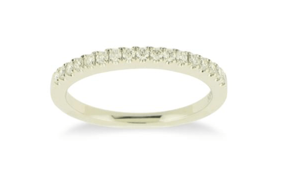 Ring- 14kt white gold diamond band - Gaines Jewelers