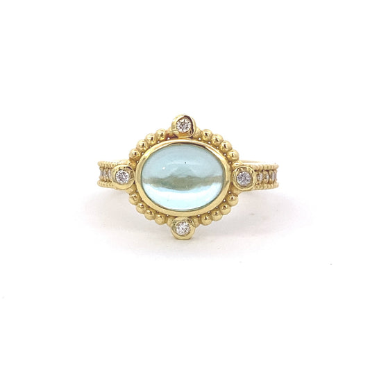 Ring- Apatite cabochon Ring - Gaines Jewelers