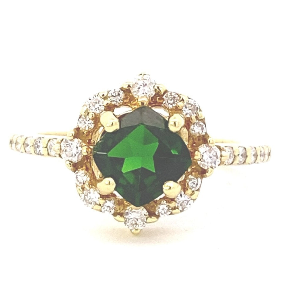 Ring chrom diopside diamond ring - Gaines Jewelers