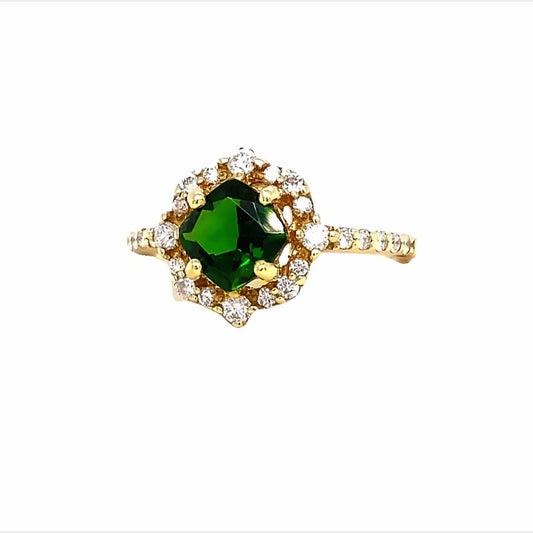 Ring chrom diopside diamond ring - Gaines Jewelers