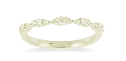 Ring diamond anniversary 13=.31ct 14kt white gold - Gaines Jewelers