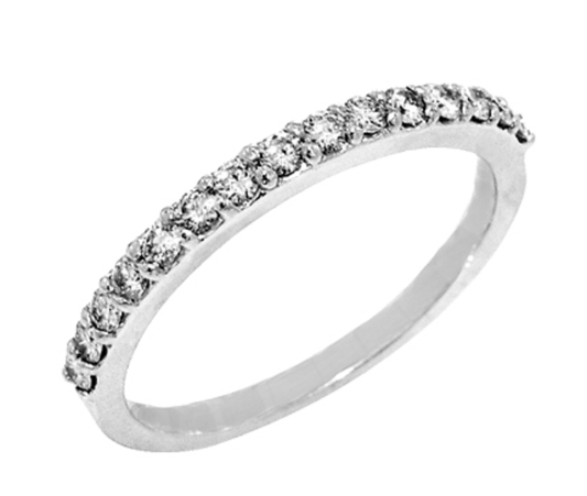 Ring diamond anniversary 14=.18ct 14kt white gold - Gaines Jewelers