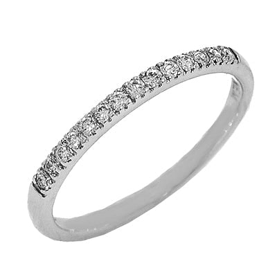 ring diamond band 14=.18ct 14kt white gold - Gaines Jewelers