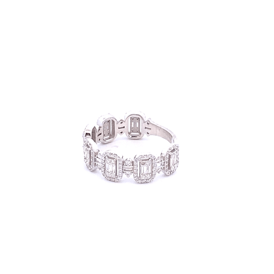 Ring diamond band 7 sections wide - Gaines Jewelers