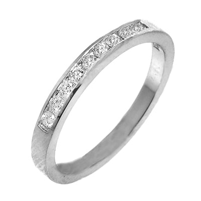 ring diamond channel anniversary band 14kt white gold - Gaines Jewelers