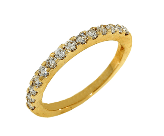ring halfway diamond band=.40ct 14kt yellow gold - Gaines Jewelers