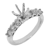 ring mounting diamond shank 14kt white gold - Gaines Jewelers