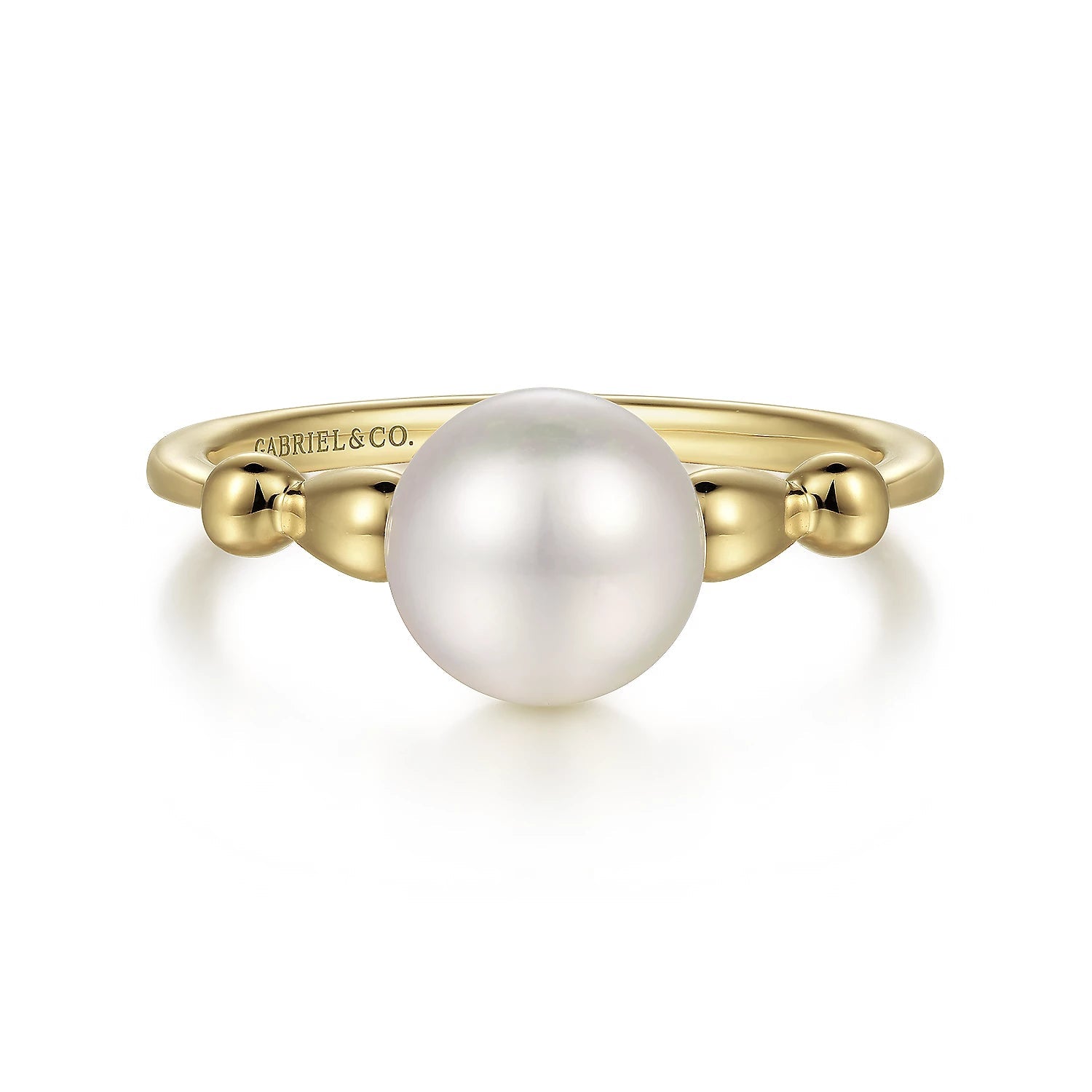 Ring pearl on decorative shank - Gaines Jewelers
