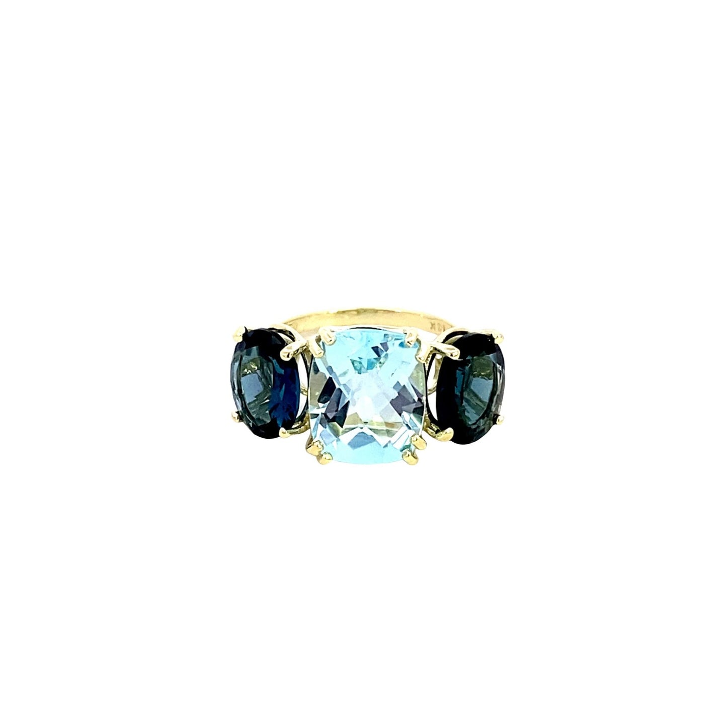 Ring Sky blue & London blue topaz 14kt yellow gold - Gaines Jewelers