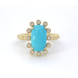 Ring- Turquoise & diamond ring - Gaines Jewelers
