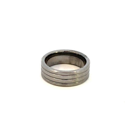 Ring-wed band, tungsten, 8mm - Gaines Jewelers