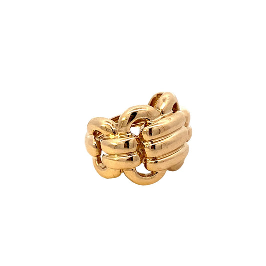 Ring wide multi knot 14kt yellow gold - Gaines Jewelers