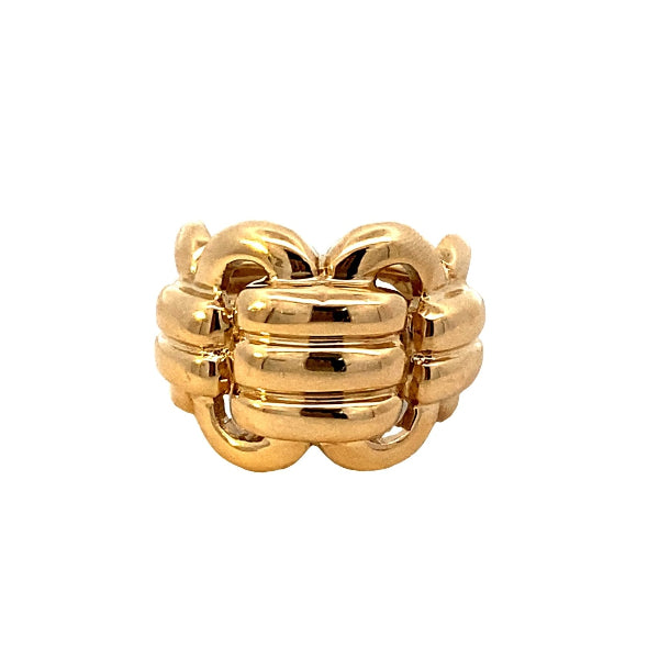Ring wide multi knot 14kt yellow gold - Gaines Jewelers
