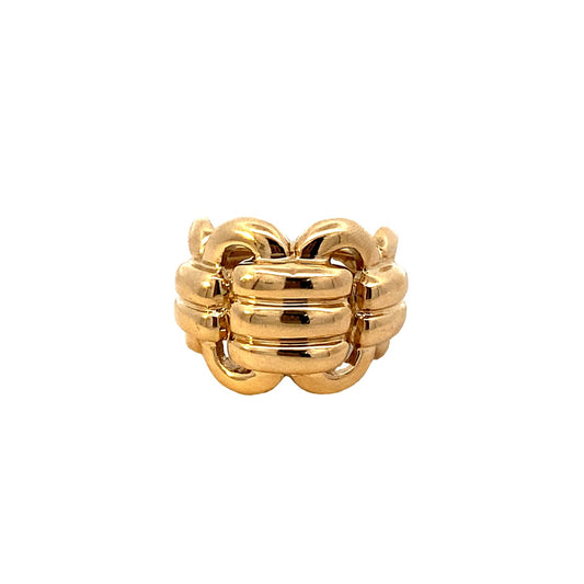 Ring wide multi knot 14kt yellow gold - Gaines Jewelers