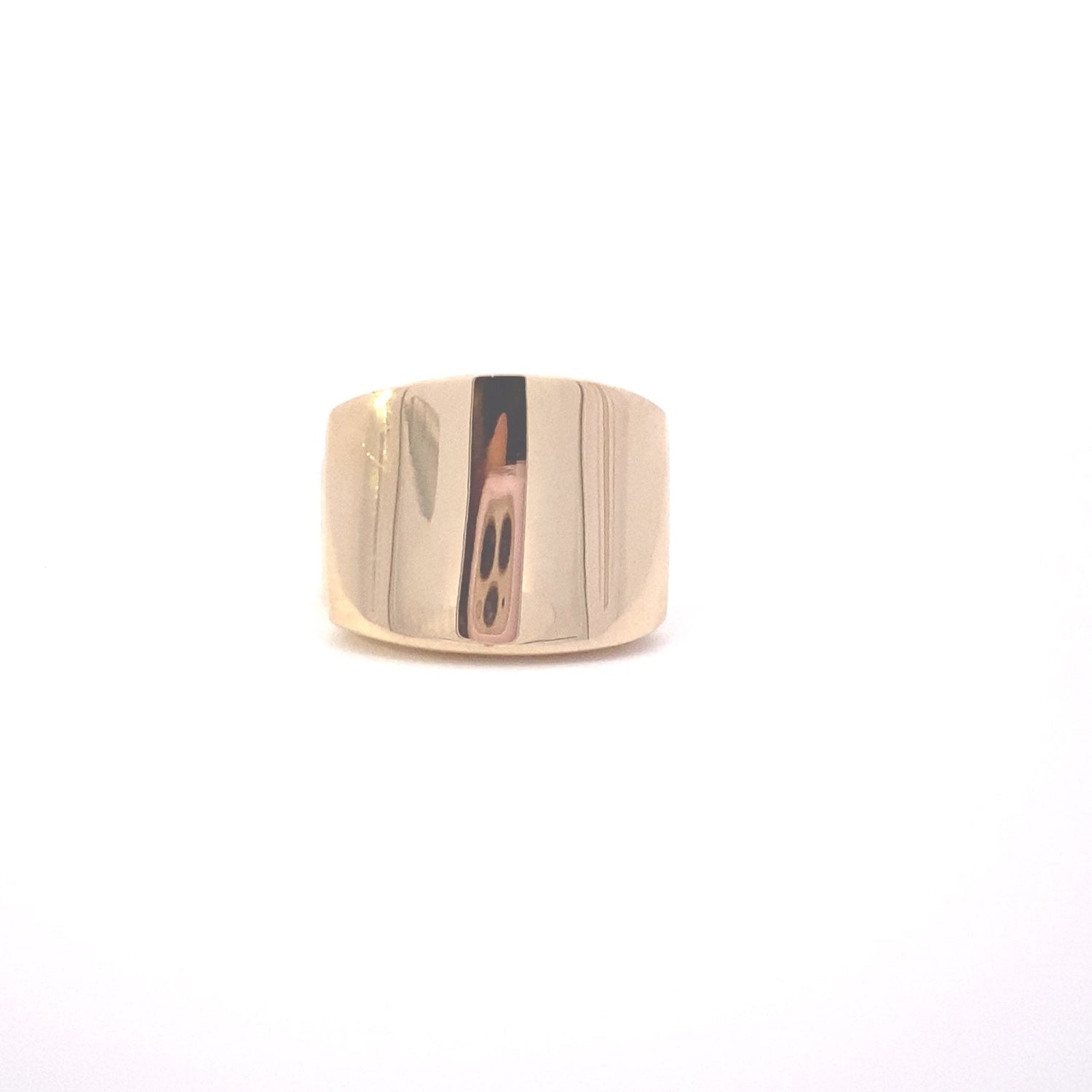 Rings- 14k Yellow Gold Plain Square Signet Ring - Gaines Jewelers