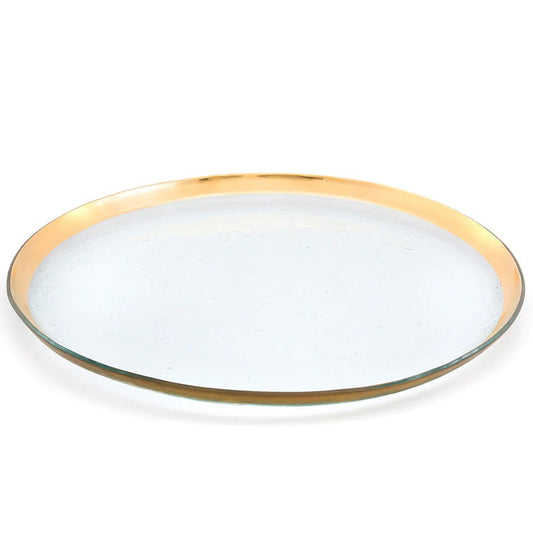 Roman Antique Round Party Platter - Gold - Gaines Jewelers