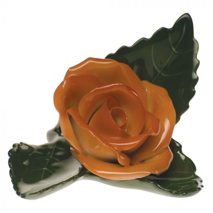 ROSE ON LEAF - RUST - Gaines Jewelers