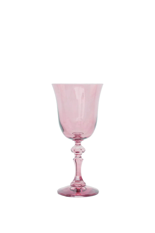 Rose Regal Goblet Estelle Colored Glass - Gaines Jewelers